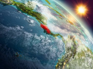 Kosta Rika yörüngeden Sunrise