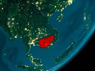 Kamboçya'dan gece alanı