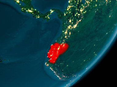 Gece uzaydan Ekvador