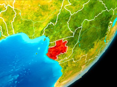 Yörünge görünümü Gabon