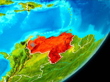 Yörünge görünümü Venezuela