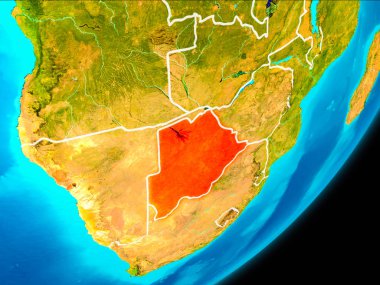 Yörünge görünümü Botsvana