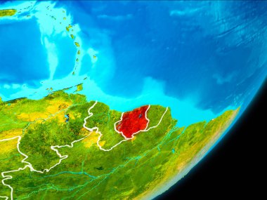 Surinam yörünge görünümü