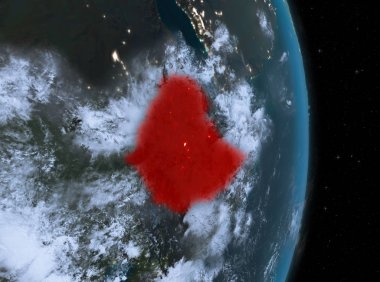 Gece boyunca Etiyopya dünya üzerindeki