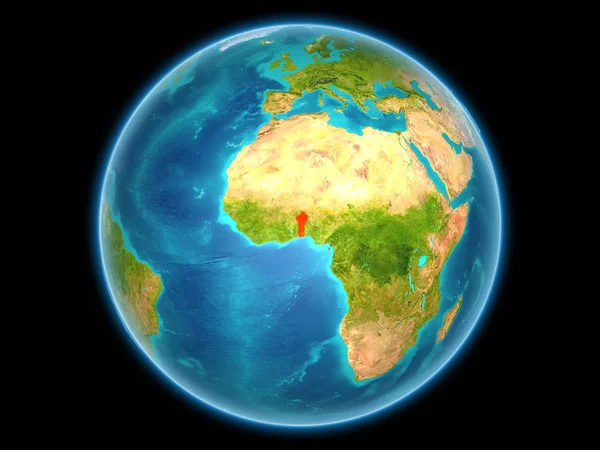 Benin op de planeet aarde — Stockfoto