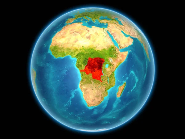Demokratische Republik Kongo auf dem Planeten Erde — Stockfoto