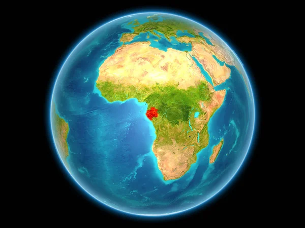Gabon op de planeet aarde — Stockfoto