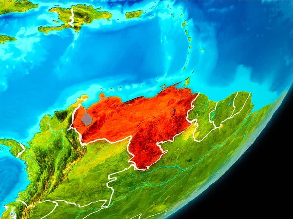 委内瑞拉的轨道看法 — 图库照片