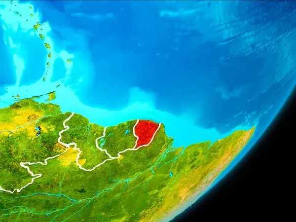 Umlaufbahn der Französischen Guiana — Stockfoto