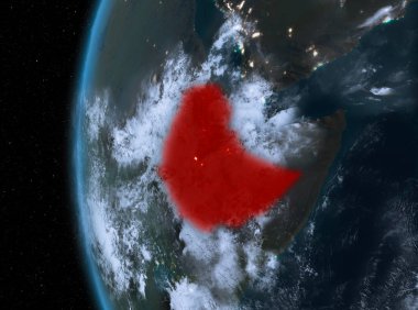 Kırmızı gece Etiyopya'da