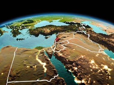 Planet Earth uzayda Lübnan