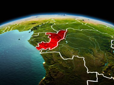 Kongo Planet Earth uzayda