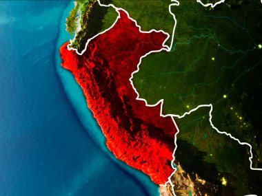 Yeryüzünde Peru Haritası