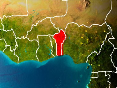 Yeryüzünde Benin Haritası