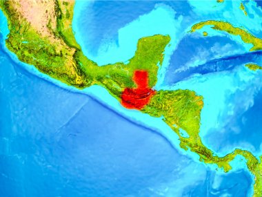 Guatemala dünya üzerindeki kırmızı