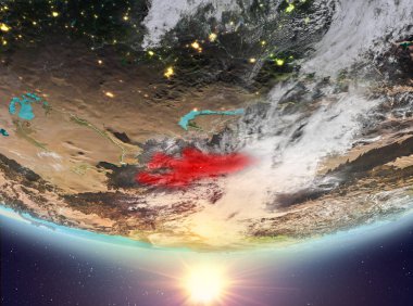 Güneş ile Kırgızistan