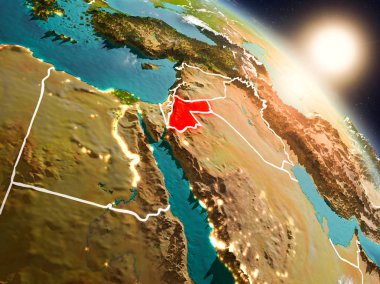 Jordan gündoğumu sırasında uzaydan