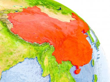 Çin dünya, kırmızı modeli