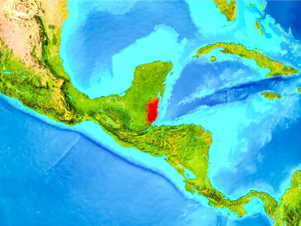 Belize na czerwono na ziemi — Zdjęcie stockowe