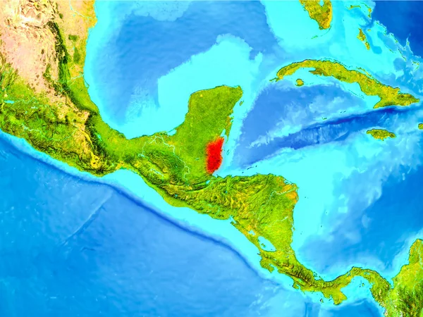 在地球上的红伯利兹 — 图库照片