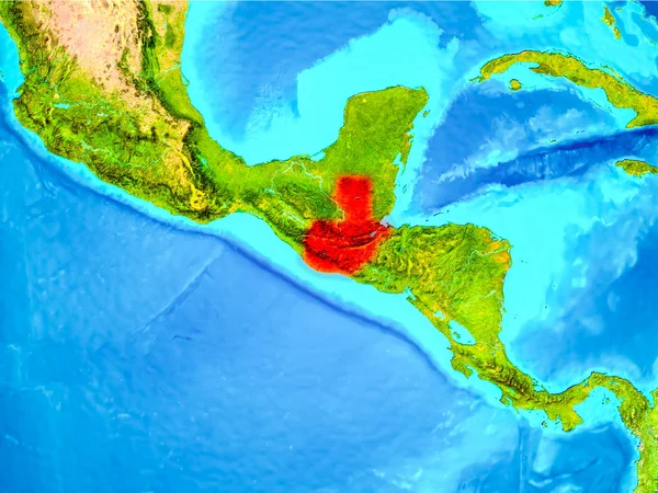 危地马拉在地球上的红 — 图库照片