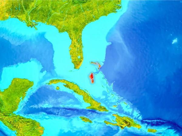 Μπαχάμες με κόκκινο χρώμα στη γη — Φωτογραφία Αρχείου