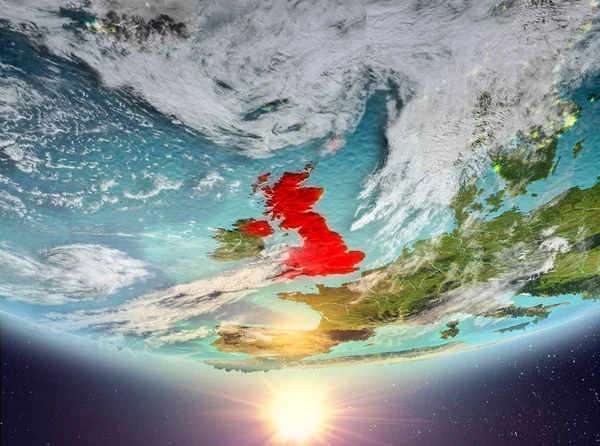 Velká Británie se sluncem — Stock fotografie