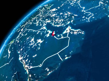 Katar Haritası geceleri