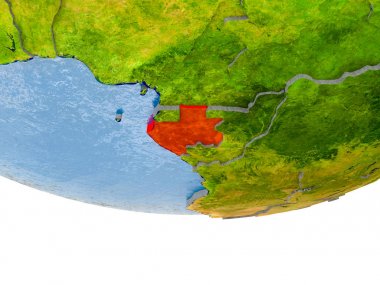 Gabon kırmızı Earth modeli
