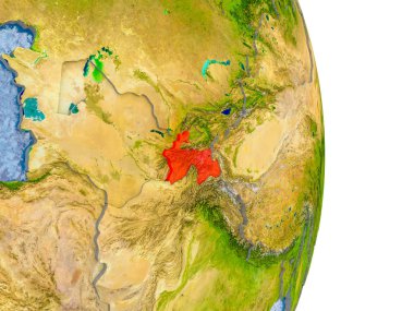 Tacikistan gerçekçi dünya üzerinde