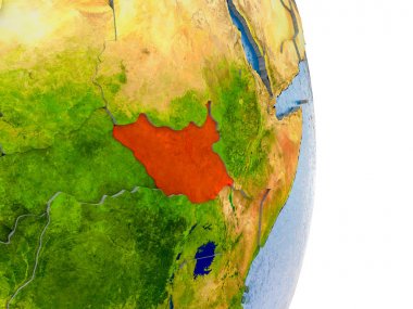 Güney Sudan gerçekçi dünya üzerinde