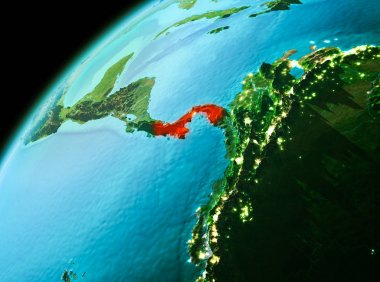 Panama akşam uzaydan