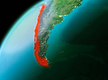 Şili'den akşam uzayda