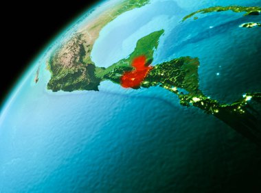 Guatemala akşam uzaydan