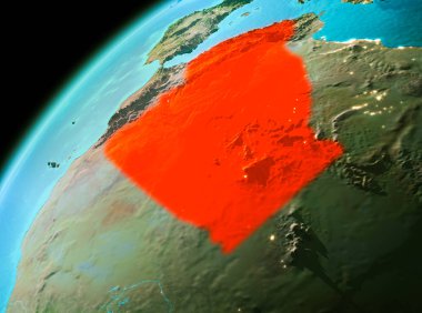 Cezayir akşam uzaydan