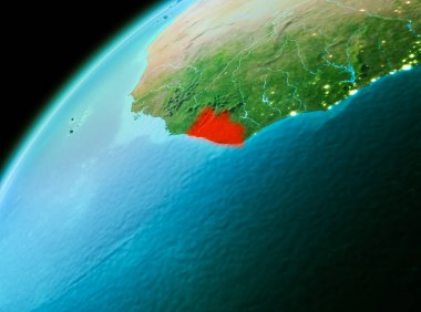 Liberya akşam uzaydan