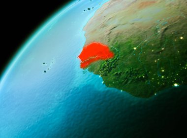 Senegal akşam uzaydan