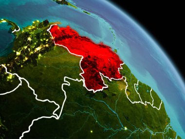 Sabah yörüngeden Venezuela'da