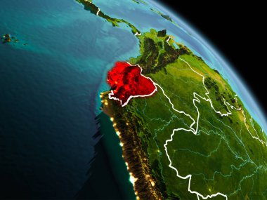 Sabah yörüngeden Ekvador'da