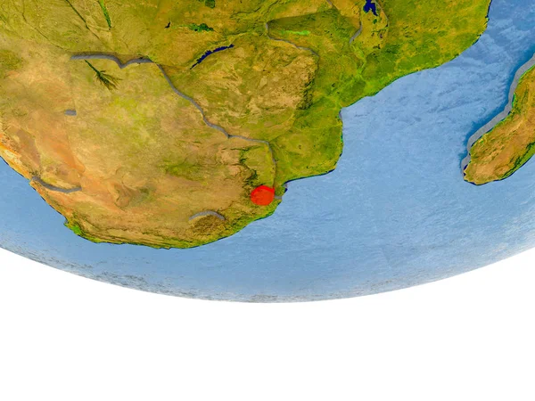 Свазиленд в красном на Земле — стоковое фото