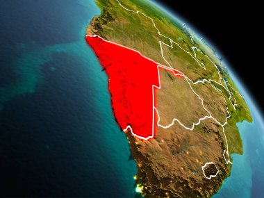 Sabah yörüngeden Namibya'da