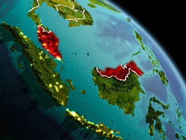 Sabah yörüngeden içinde Malaysia