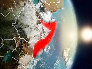 Somali gündoğumu sırasında