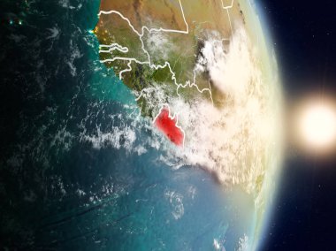 Liberya gündoğumu sırasında