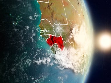 Gine gündoğumu sırasında