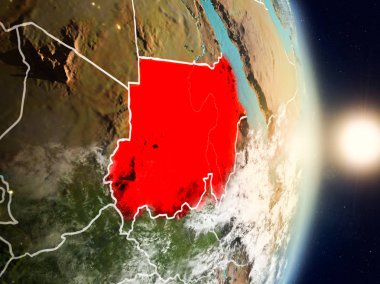 Sudan gündoğumu sırasında