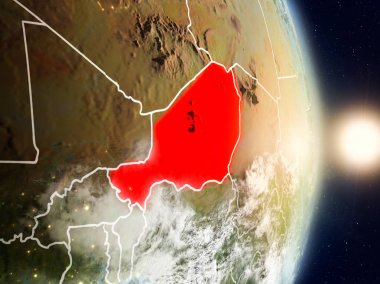 Nijer gündoğumu sırasında