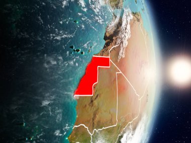 Batı Sahra gündoğumu sırasında