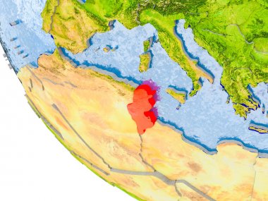 Tunus dünya üzerinde