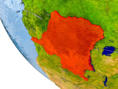 Demokratik Kongo Cumhuriyeti dünya üzerinde